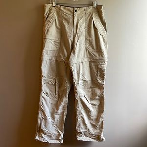 EASTERN MOUNTAIN SPORTS Tan Nylon Cargo Hiking Pants